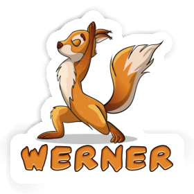 Werner Sticker Yoga Squirrel Image
