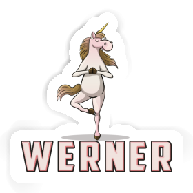 Sticker Yoga-Einhorn Werner Image