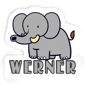 Elefant Aufkleber Werner Image