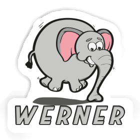 Sticker Jumping Elephant Werner Image