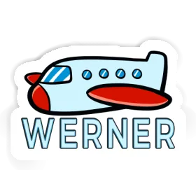 Werner Autocollant Aéroplane Image