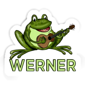 Sticker Guitar Frog Werner Image