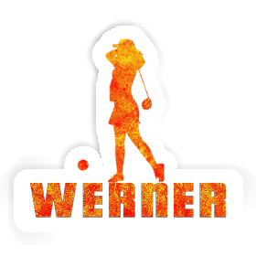Golfer Sticker Werner Image
