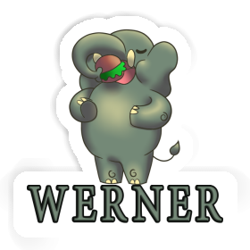 Aufkleber Elefant Werner Image