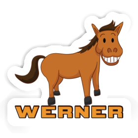 Sticker Werner Grinning Horse Image