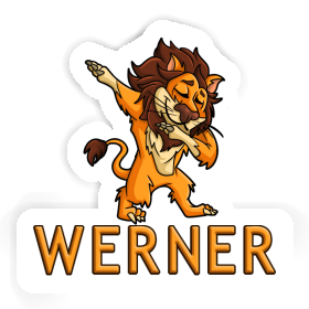 Dabbing Lion Sticker Werner Image