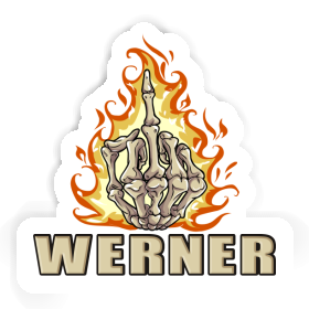 Mittelfinger Sticker Werner Image