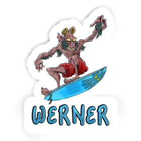 Aufkleber Surfer Werner Image