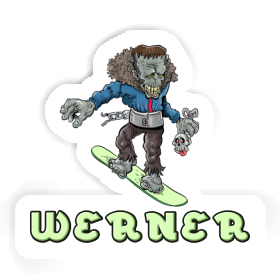 Werner Sticker Snowboarder Image