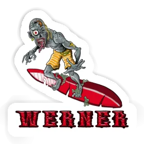 Werner Aufkleber Surfer Image