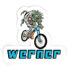 Werner Aufkleber Downhill-Biker Image