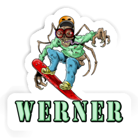 Snowboarder Sticker Werner Image