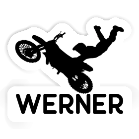 Werner Aufkleber Motocross-Fahrer Image