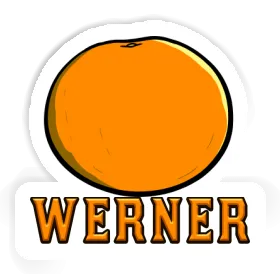 Orange Autocollant Werner Image