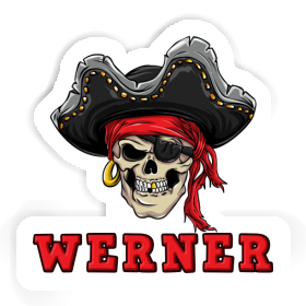 Tête de pirate Autocollant Werner Image