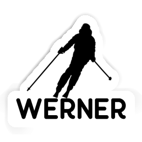 Sticker Skifahrerin Werner Image