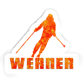Skifahrerin Sticker Werner Image