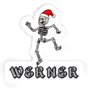 Weihnachts-Skelett Sticker Werner Image