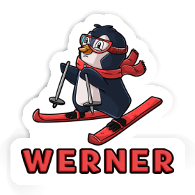 Aufkleber Skifahrerin Werner Image