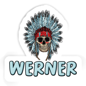 Sticker Indianer Totenkopf Werner Image
