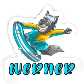 Autocollant Werner Snowboardeur Image