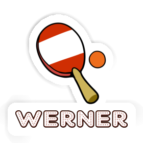 Tischtennisschläger Sticker Werner Image