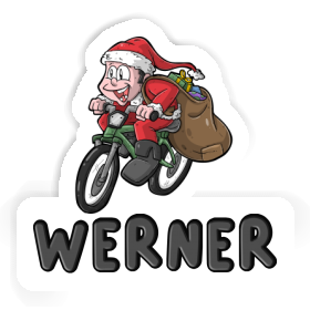 Aufkleber Fahrradfahrer Werner Image