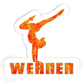 Werner Autocollant Femme de yoga Image