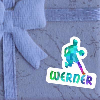 Basketballspielerin Sticker Werner Laptop Image