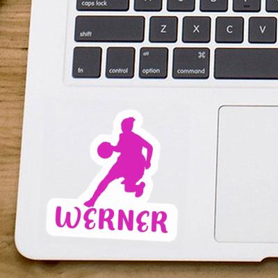 Werner Autocollant Joueuse de basket-ball Notebook Image