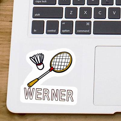 Werner Sticker Badminton Racket Notebook Image