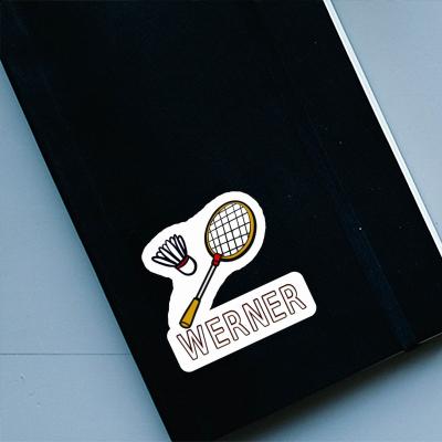 Sticker Badmintonschläger Werner Laptop Image