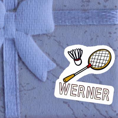 Sticker Badmintonschläger Werner Notebook Image