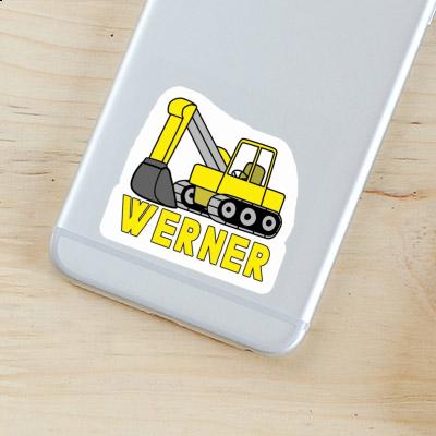 Werner Sticker Excavator Laptop Image