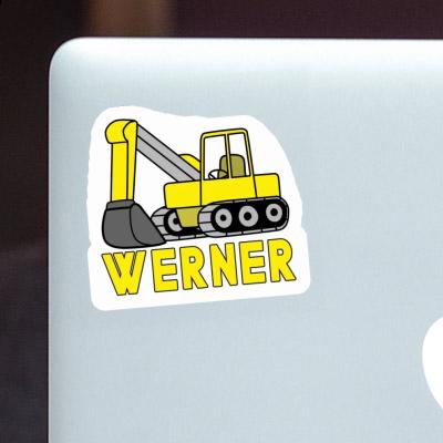 Werner Sticker Excavator Notebook Image