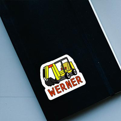 Werner Aufkleber Minibagger Laptop Image