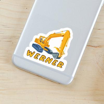 Werner Sticker Excavator Laptop Image