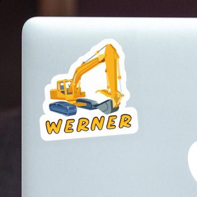 Werner Sticker Excavator Notebook Image