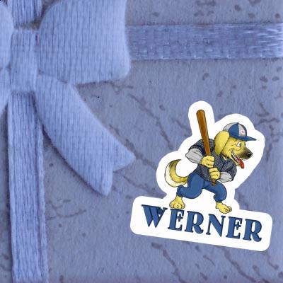 Werner Sticker Baseball-Hund Image