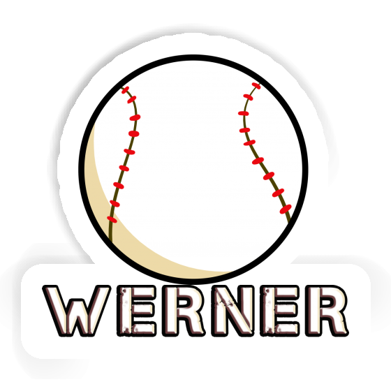 Sticker Baseball Werner Laptop Image