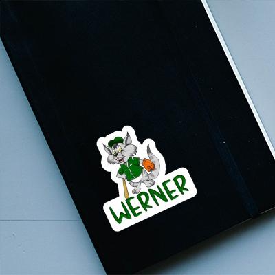 Sticker Baseball Cat Werner Image