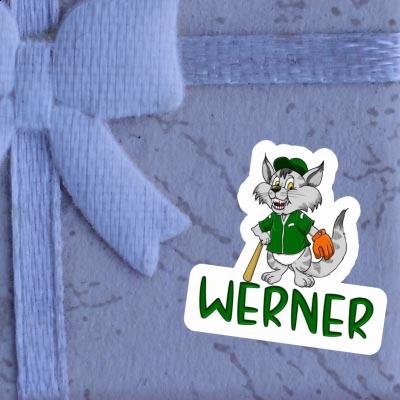 Sticker Baseball Cat Werner Notebook Image