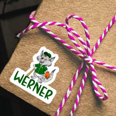 Sticker Baseball Cat Werner Image
