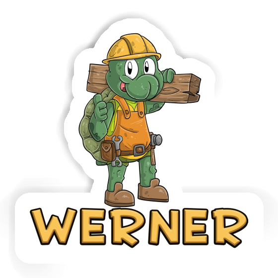 Sticker Bauarbeiter Werner Laptop Image