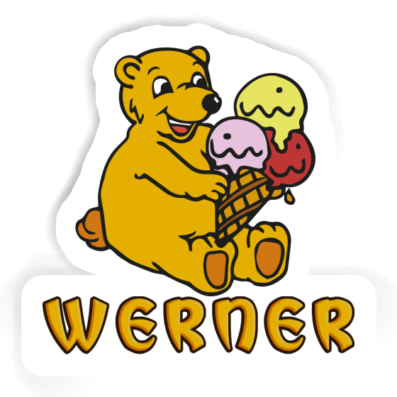 Sticker Ice Cream Bear Werner Laptop Image