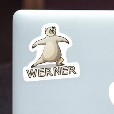 Sticker Werner Yoga Bear Laptop Image
