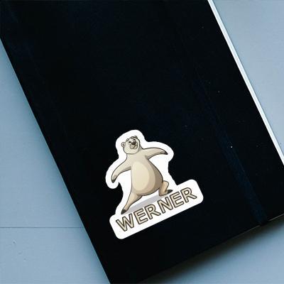 Sticker Werner Yoga Bear Gift package Image