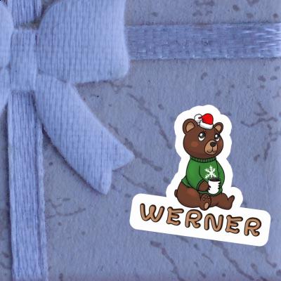 Sticker Christmas Bear Werner Gift package Image