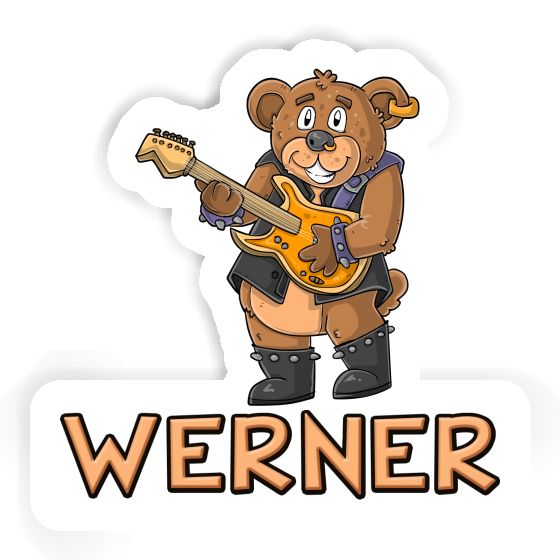 Autocollant Guitariste Werner Laptop Image