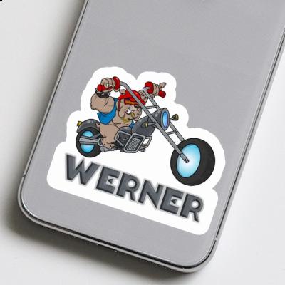 Motorbike Rider Sticker Werner Laptop Image